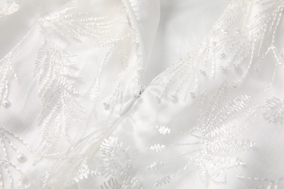 Plus Size White A Line Dress