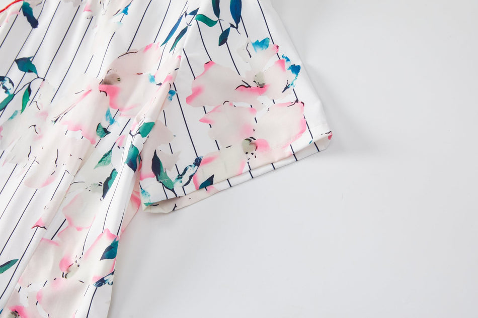 Adie Plus Size White Floral Cheongsam