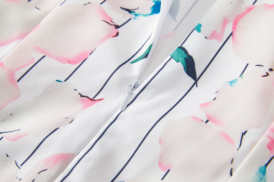 Adie Plus Size White Floral Cheongsam