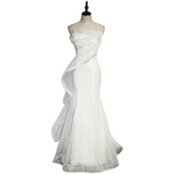 Plus Size White Mermaid Formal Dress