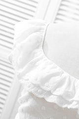 Plus Size White Off Shoulder Dress - Stretchy Shoulder