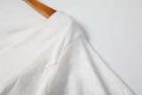 Plus Size White Short Sleeve Maxi Dress