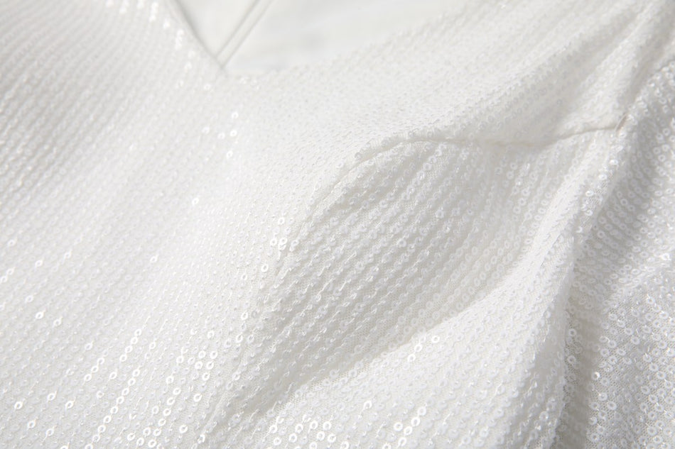 Plus Size White Short Sleeve Maxi Dress