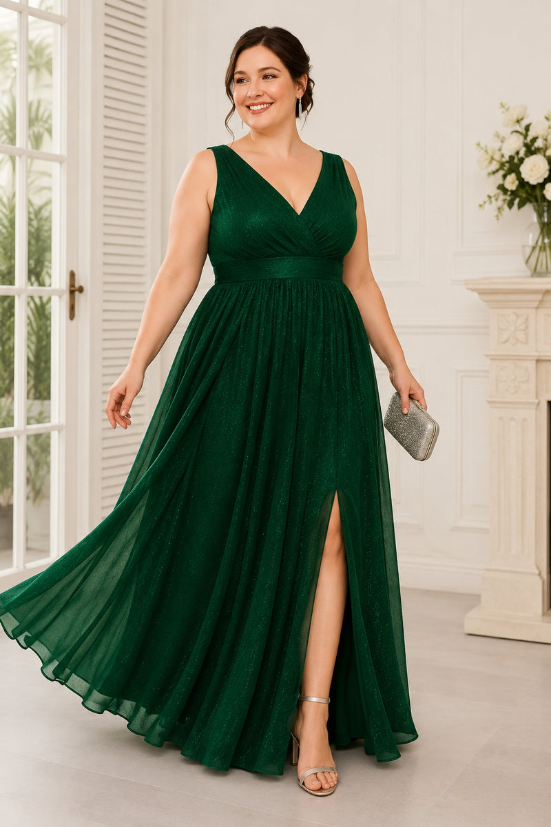 Landry Plus Size Sleeveless A Line Gown– Hello Curve