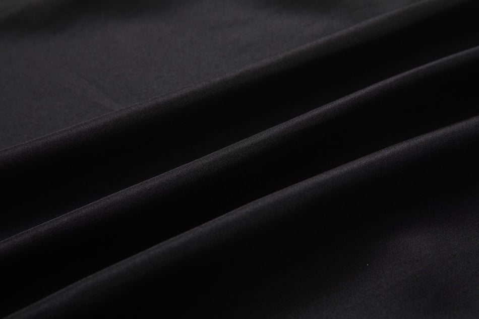 Plus Size Wrap Black Long Sleeve Maxi Dress