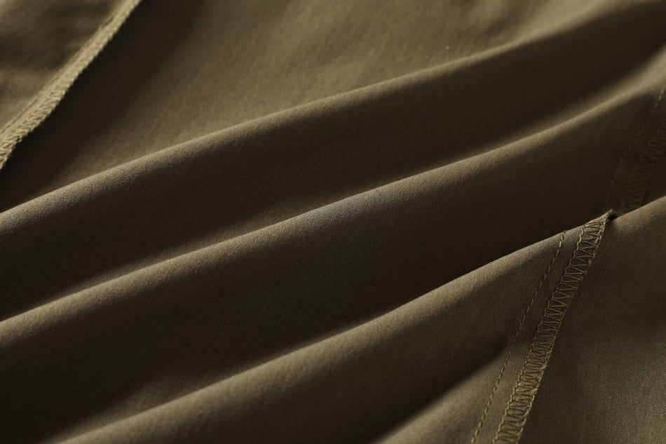 Tracy Plus Size Trench Coat / Shirt Dress (Green, Black)