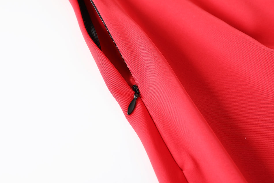 Colene Plus Size Off Shoulder Bell Sleeves Buttons Swing Mid Sleeve Dress