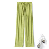 Plus Size Green Wide Leg Pants