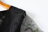 Scarlett Plus Size Black Floral Organza Dress