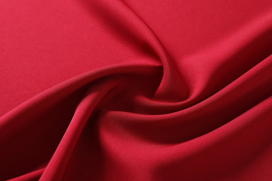 Hadley Plus Size Blazer Collar Double Breast Swing Short Sleeve Shirt Dress (Red, Black)