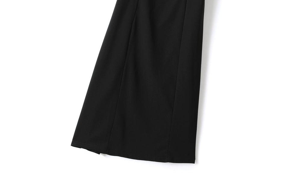 Dawn Plus Size Black Wrap 3/4 Sleeve Dress