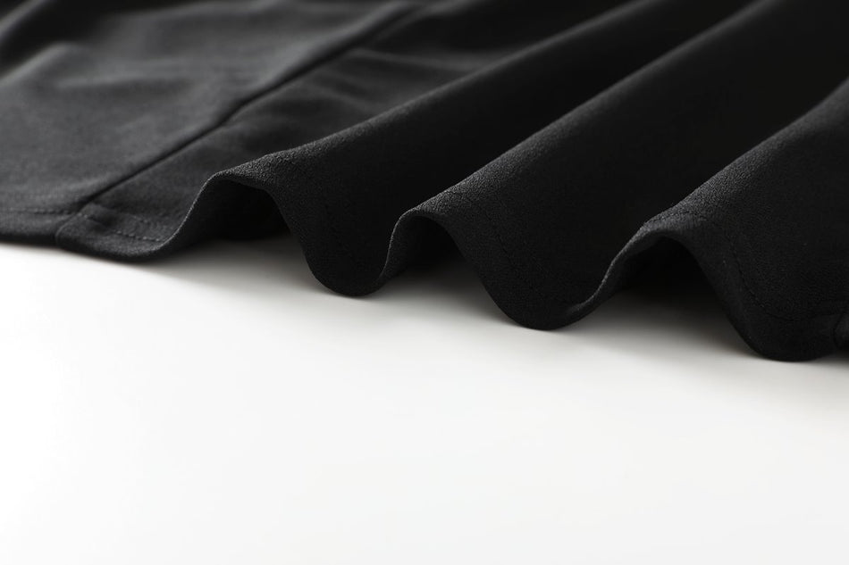 Dawn Plus Size Black Wrap 3/4 Sleeve Dress