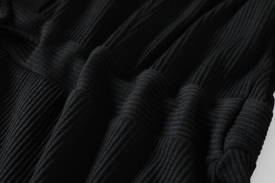 Ysabel Plus Size V Neck Buttons Tassel Hem Long Sleeve Midi Dress (Suitable for Work, Office and Weekends)