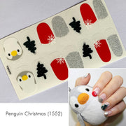 Penguin Christmas Nail Wrap