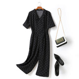 Celine Plus Size Black Polka Dots Jumpsuit