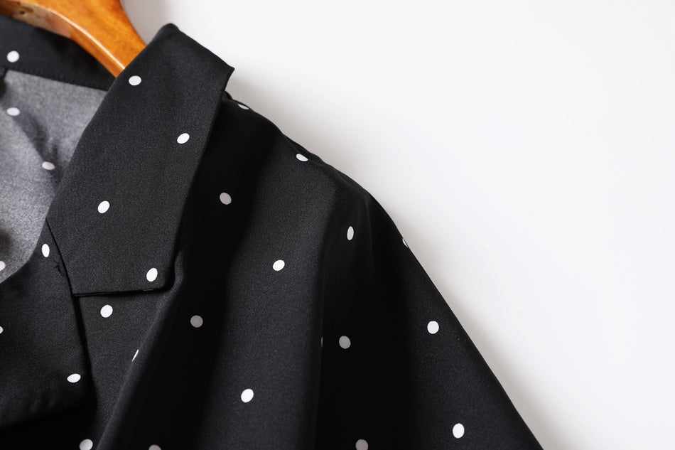 Celine Plus Size Black Polka Dots Jumpsuit