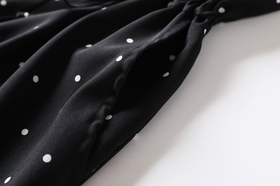 Celine Plus Size Black Polka Dots Jumpsuit