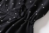 Celine Plus Size Black Polka Dots Jumpsuit