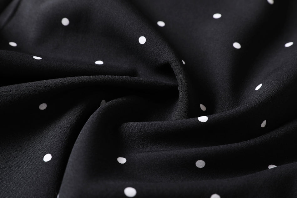 Celine Plus Size Black Polka Dots Jumpsuit