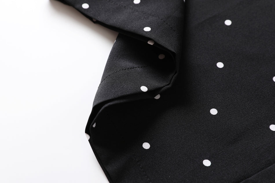 Celine Plus Size Black Polka Dots Jumpsuit