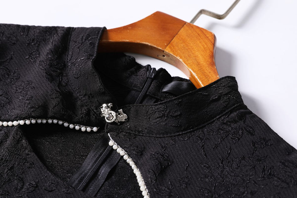 Plus Size Black Cheongsam