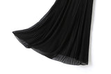Gracelynne Plus Size Black Chiffon 3/4 Sleeve Dress