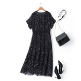 Jessica Plus Size Black Midi Dress