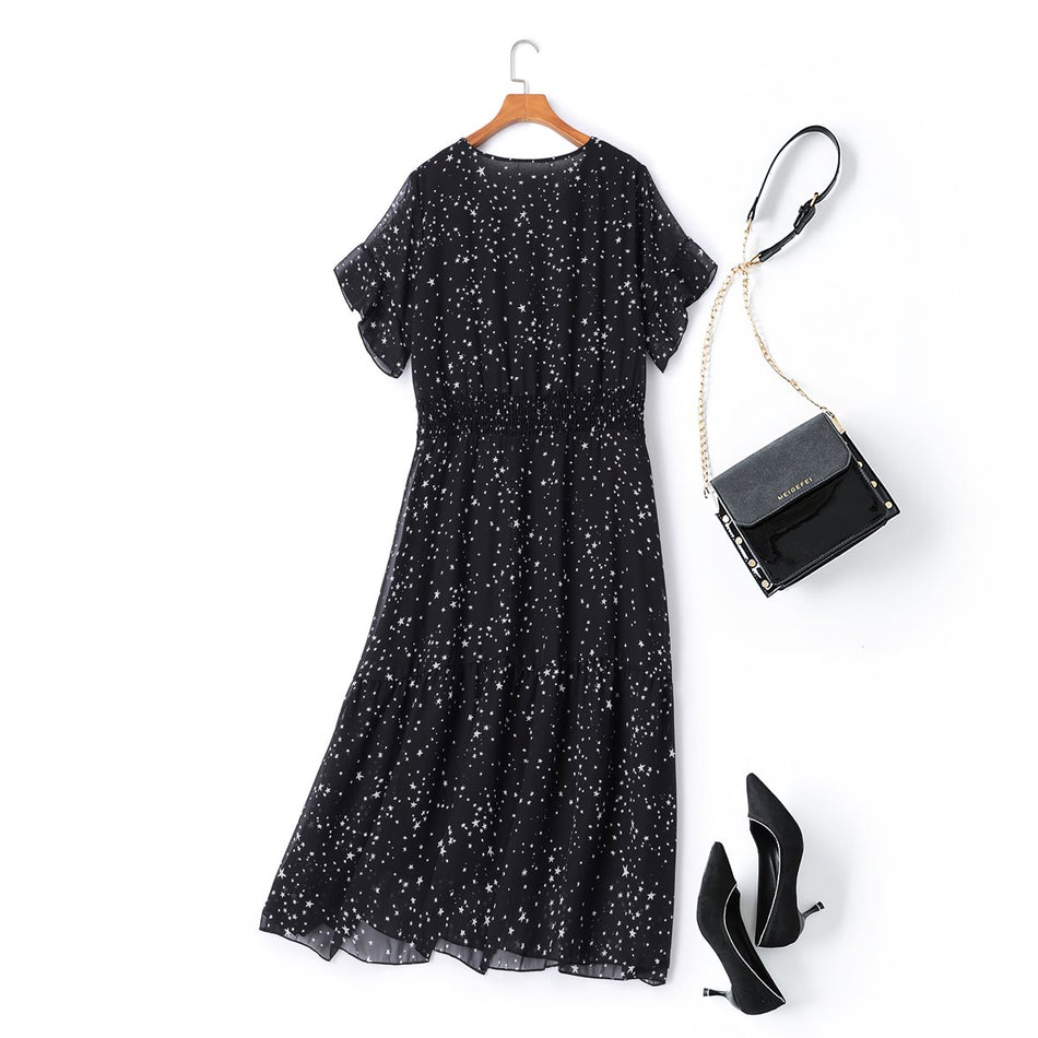 Jessica Plus Size Black Midi Dress