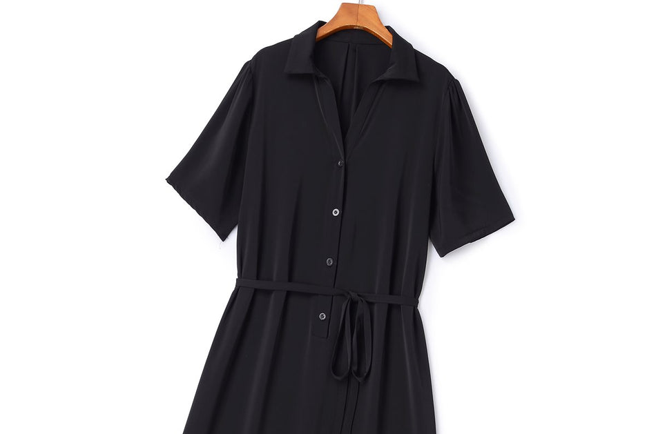 Eren Plus Size Black Shirt Dress
