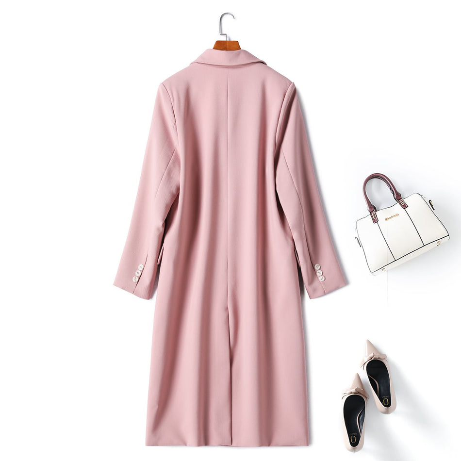 Plus Size Blazer Trench Coat