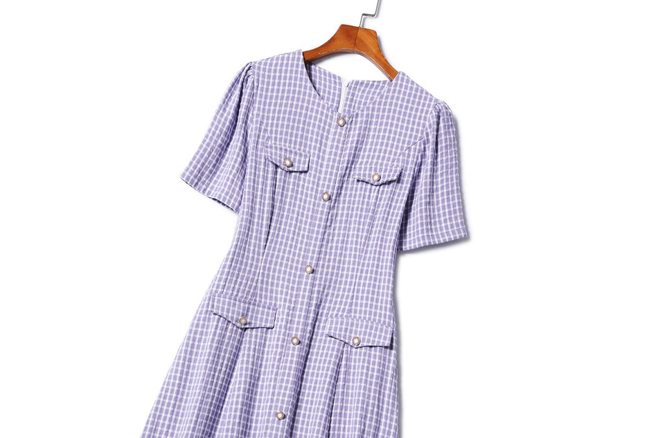 Alouette Plus Size Checked Dress