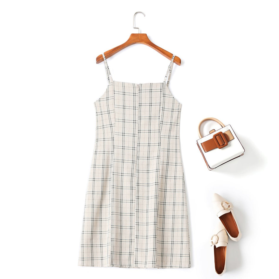 Julissa Plus Size Checks Work Dress