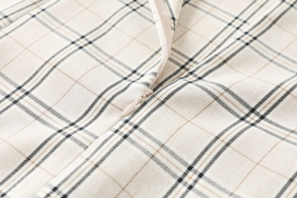 Julissa Plus Size Checks Work Dress