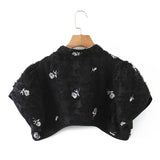 Plus Size Cheongsam Cape and Midi Dress Set