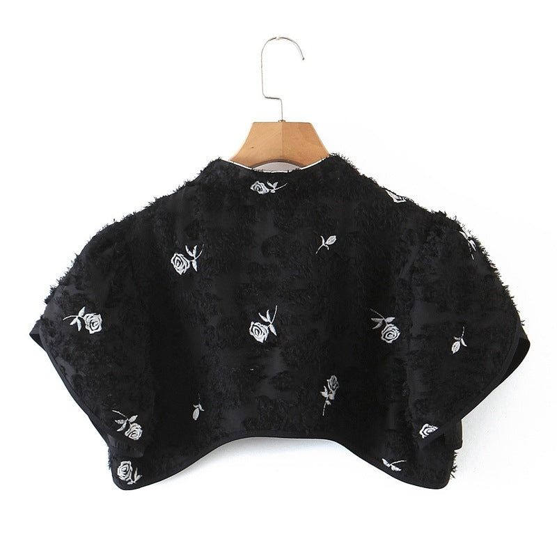 Plus Size Cheongsam Cape and Midi Dress Set