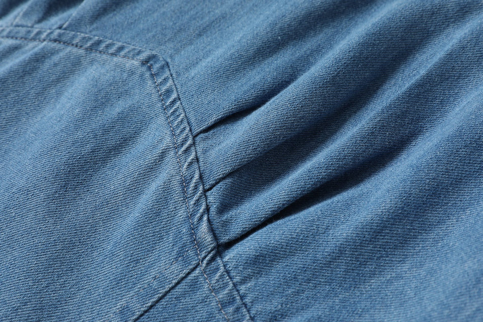 Plus Size Denim Cheongsam