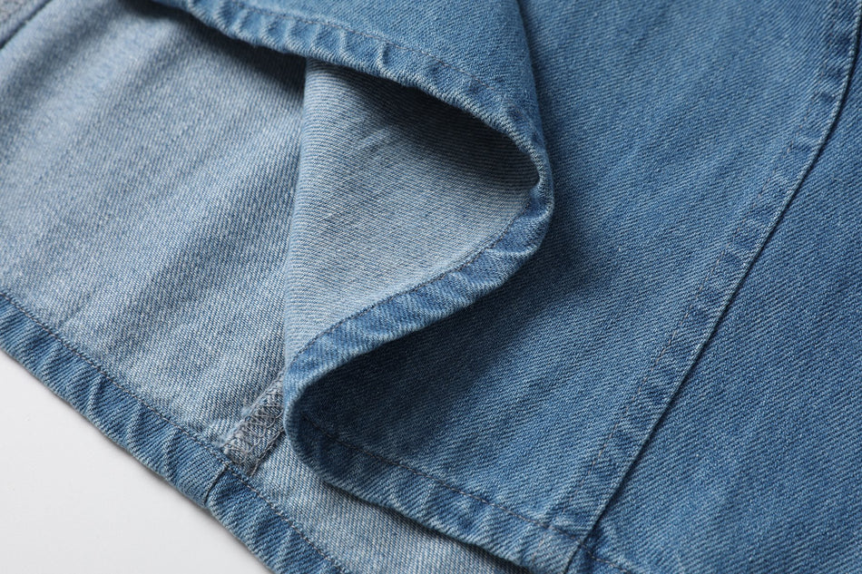 Plus Size Denim Cheongsam