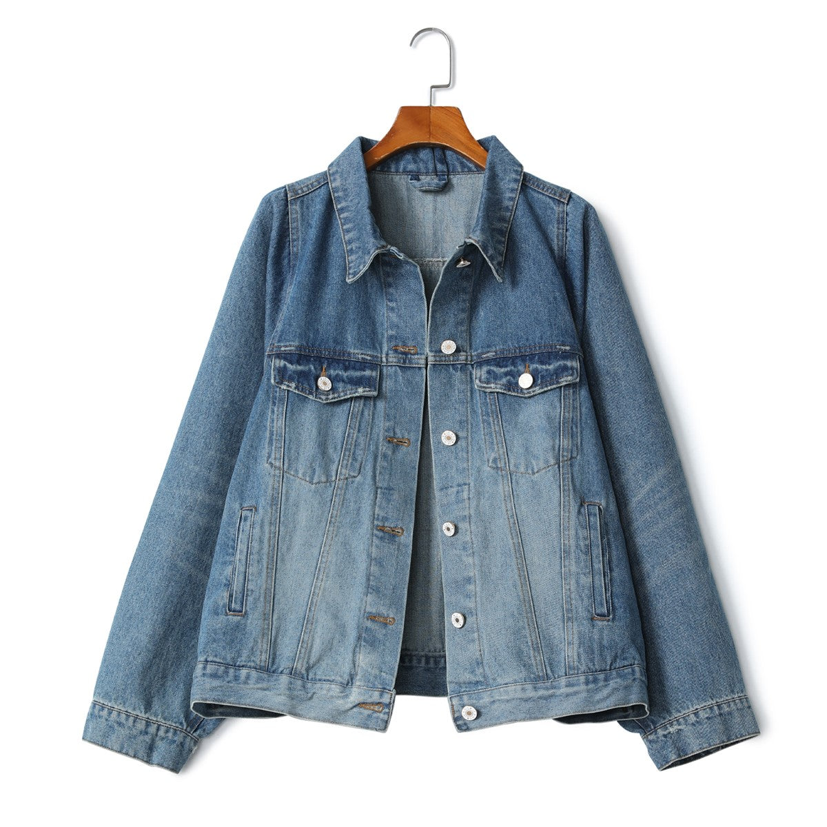 Alivia Plus Size Denim Jacket Hello Curve