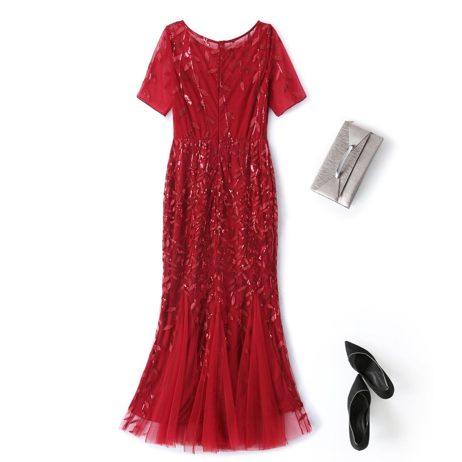 Wyleigh Plus Size Red Evening Dress