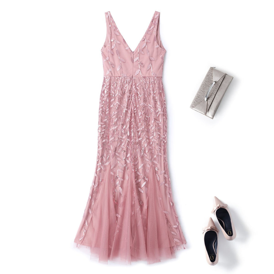 Wynona Plus Size Pink Evening Dress
