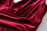 Waiva Plus Size Sequins Evening Gown