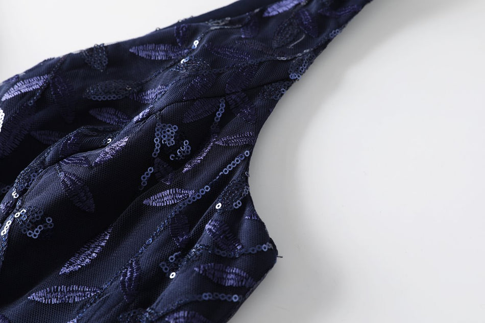 Winslet Plus Size Blue Evening Dress