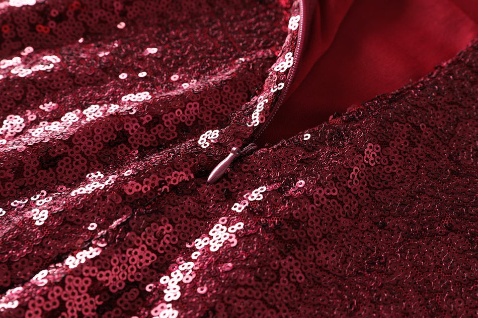 Waiva Plus Size Sequins Evening Gown