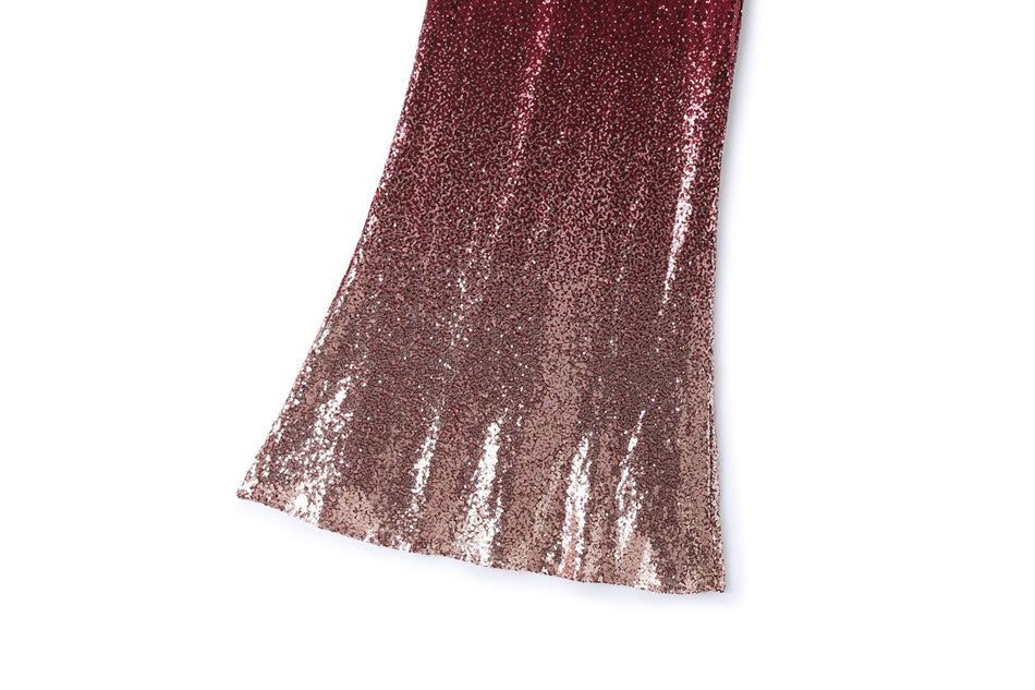 Waiva Plus Size Sequins Evening Gown