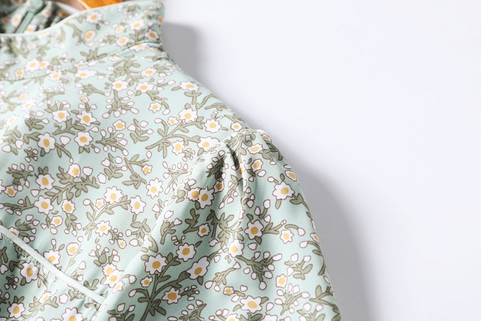 Plus Size Floral Cheongsam Midi Dress