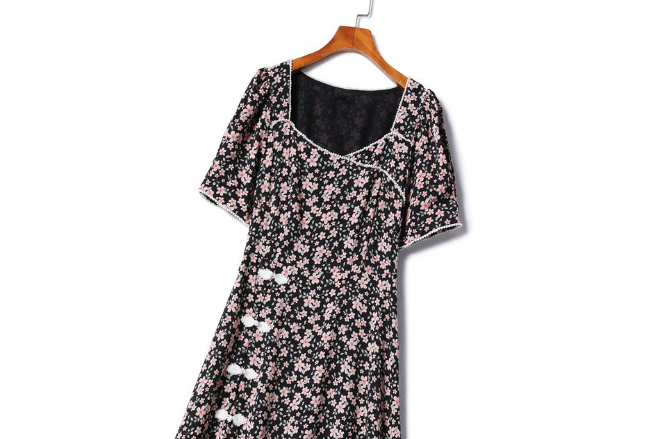 Azalea Plus Size Floral Midi Cheongsam