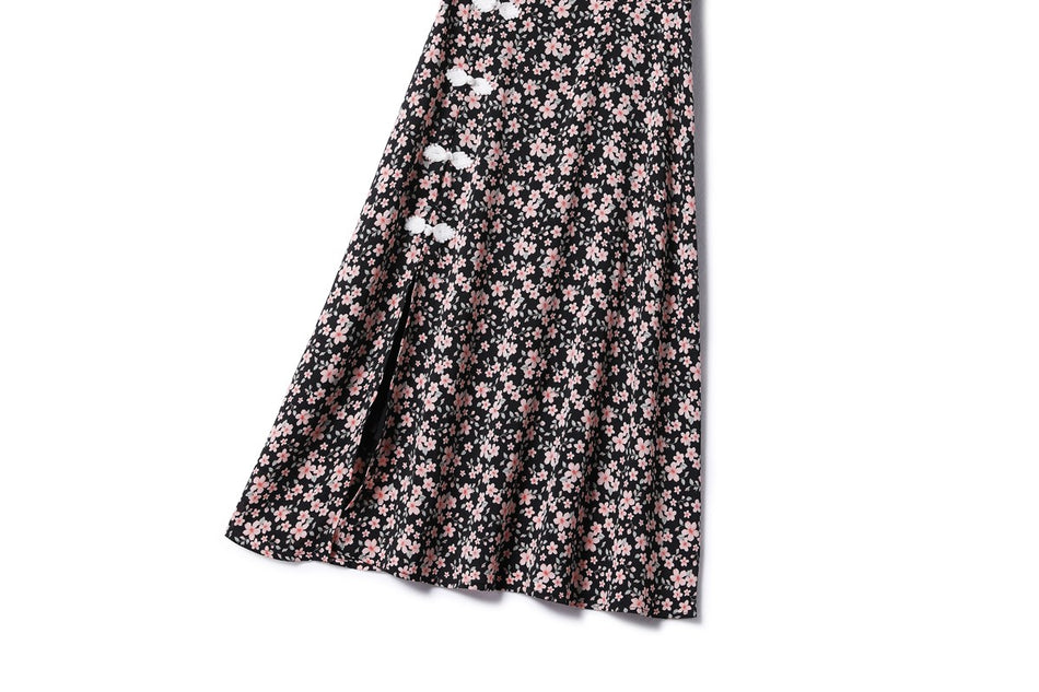 Azalea Plus Size Floral Midi Cheongsam