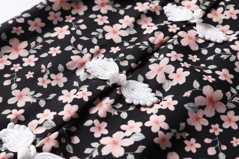 Azalea Plus Size Floral Midi Cheongsam