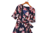 Zariah Plus Size Floral Wrap Maxi Dress