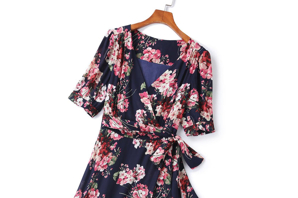 Zariah Plus Size Floral Wrap Maxi Dress